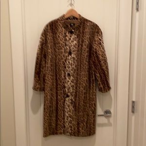W By Worth Faux Leopard Coat